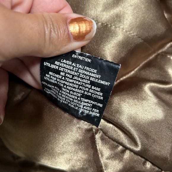 686 insulated Women's Beige Leather Jacket small VERY WARM - Picture 7 of 9